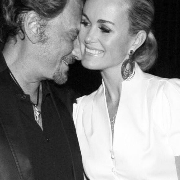 Laeticia et Johnny Hallyday sur Instagram le 8 avril 2017.