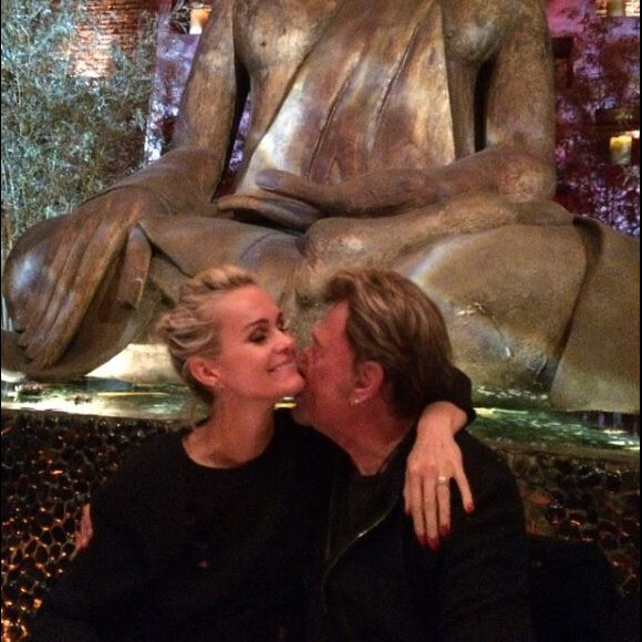 Laeticia et Johnny Hallyday sur Instagram le 23 mars 2015.