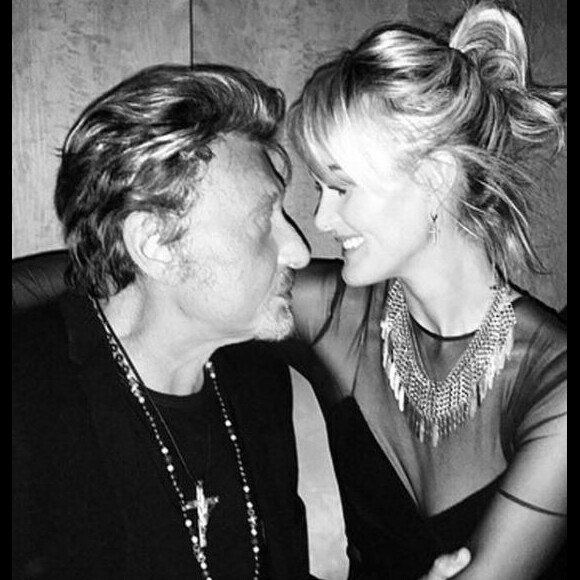 Laeticia et Johnny Hallyday sur Instagram le 20 mars 2015.