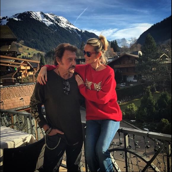 Laeticia et Johnny Hallyday sur Instagram le 23 décembre 2014.