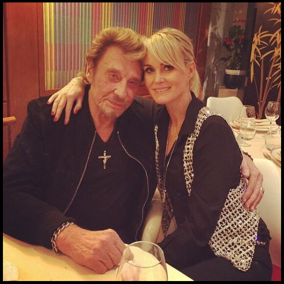 Laeticia et Johnny Hallyday sur Instagram le 29 mars 2014.