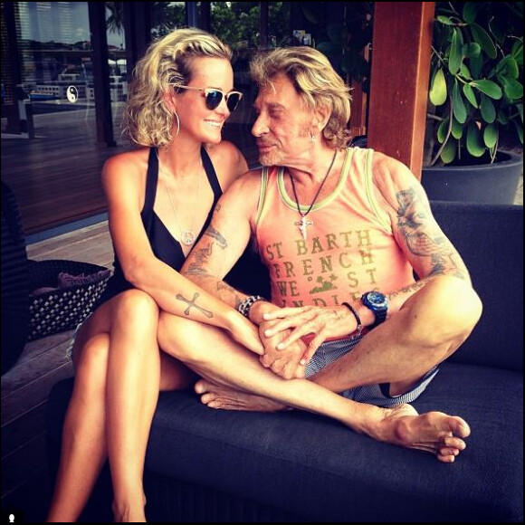 Laeticia et Johnny Hallyday sur Instagram le 7 septembre 2013.