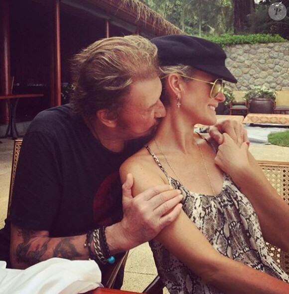 Laeticia et Johnny Hallyday sur Instagram le 27 décembre 2015.