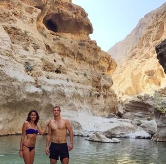 Jules Plisson en vacances à Oman avec sa compagne. Instagram, le 10 décembre 2017.