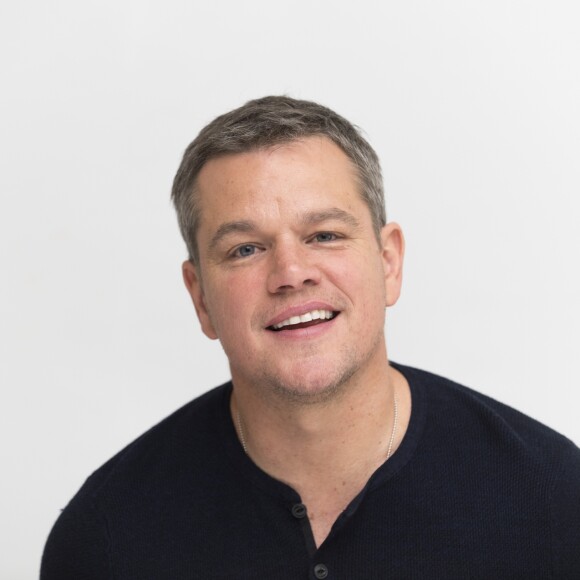 Matt Damon lors d'une conférence de presse à l'hôtel Four Seasons à Beverly Hills, le 21 octobre 2017.