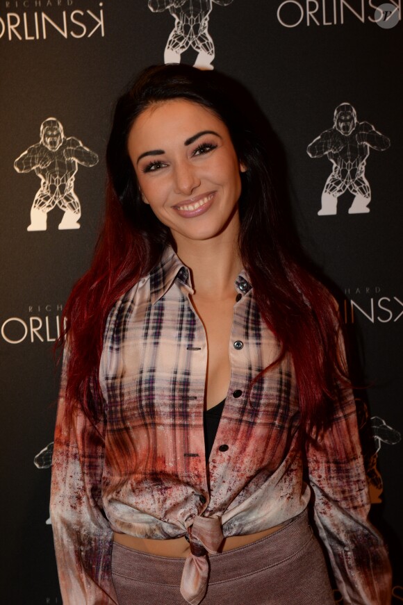 Exclusif - Delphine Wespiser (Miss France 2012) - Cocktail d'inauguration de la première galerie Pop Art Concept store entièrement dédié aux oeuvres de Richard Orlinski à Paris, France, le 23 novembre 2017. © Rachid Bellak/Bestimage
