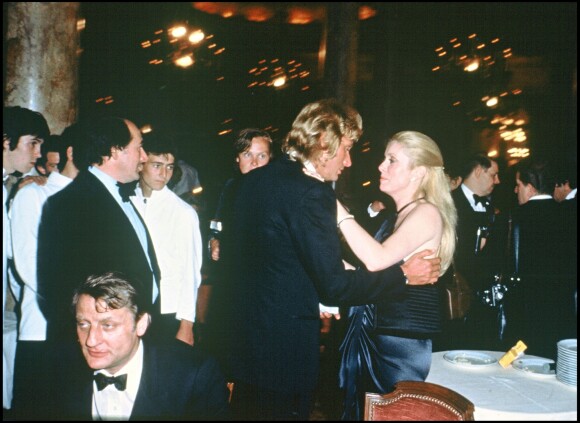 Johnny Hallyday et Catherine Deneuve lors du Festival de Cannes 1979