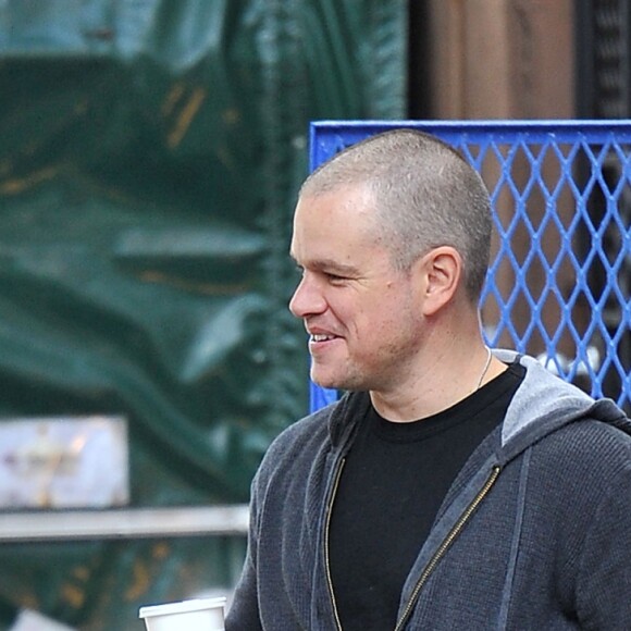 Matt Damon et son père Kent à New York, image d'archives.