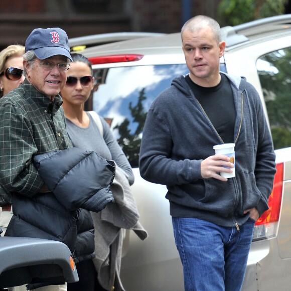 Matt Damon et son père Kent à New York, image d'archives.