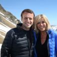 Emmanuel Macron et sa femme Brigitte Macron dans la station de ski Grand Tourmalet (La Mongie / Barèges), France, le 12 avril 2017. © Dominique Jacovides/Bestimage