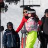 Exclusif : Brigitte Macron fait du ski à La Mongie et pose avec des jeunes gens . Cyril Moreau/Bestimage le 25/12/2017