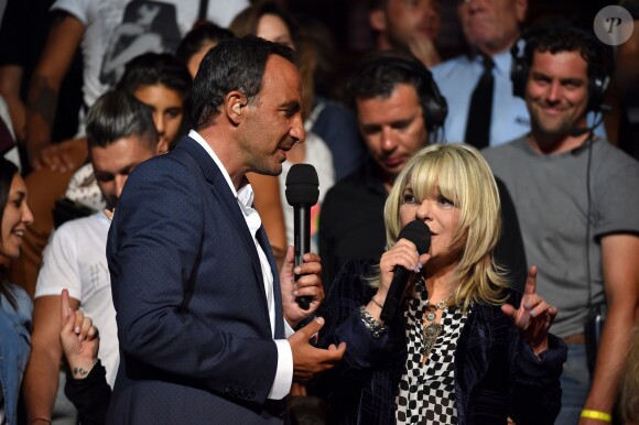 Exclusif - Nikos Aliagas et France Gall - Enregistrement de l'émission "La Chanson de l'Année, Fête de la Musique" dans les arènes de Nîmes, le 20 juin 2015, présentée par Nikos Aliagas pour la chaîne de télévision TF1.