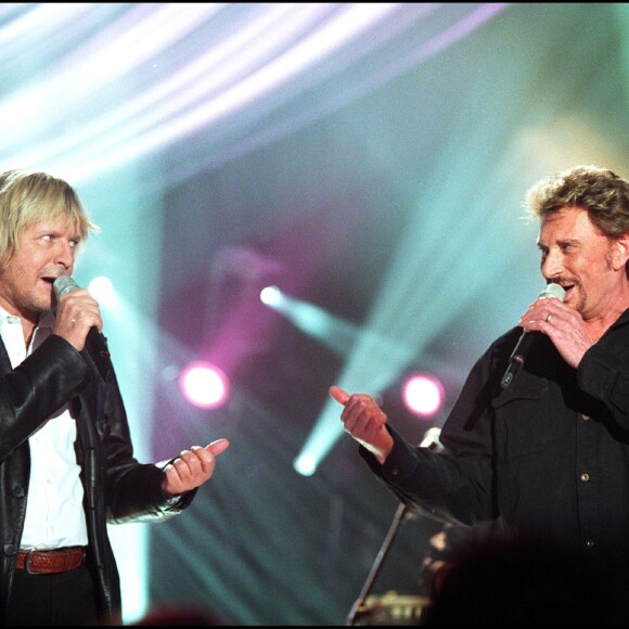 Renaud et Johnny Hallyday en 2003.