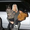 Kim Kardashian et ses enfants North et Saint West à Malibu. Le 23 décembre 2017.