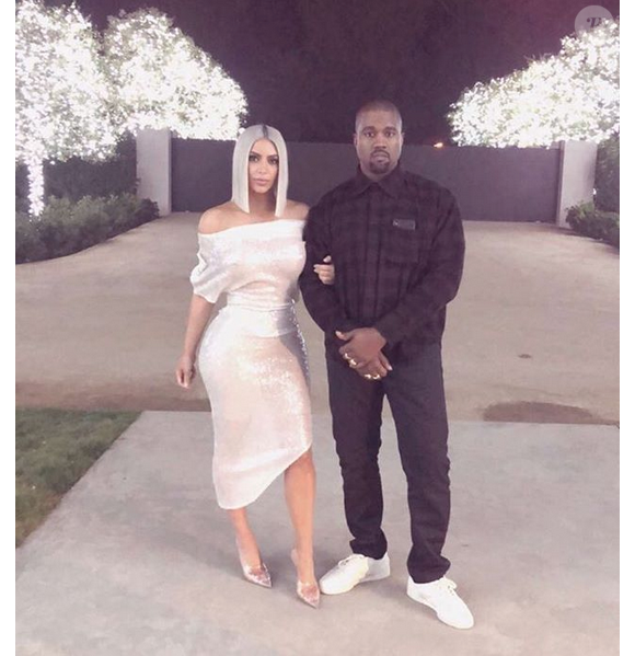 Kim Kardashian et Kanye West fêtent le Nouvel An. Janvier 2018.