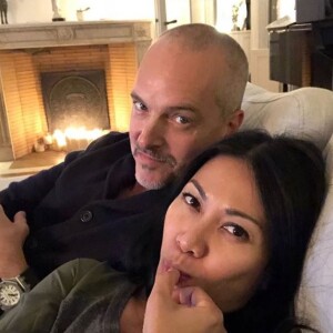 Anggun et son chéri Christian Kretschmar, à Paris. Décembre 2017