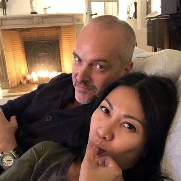 Anggun et son chéri Christian Kretschmar, à Paris. Décembre 2017