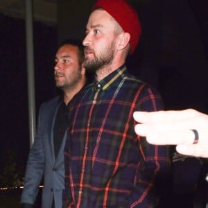 Exclusif - Justin Timberlake arrive à Q&A pour la promotion de son film 'Wonder Wheel' à Los Angeles, le 3 décembre 2017