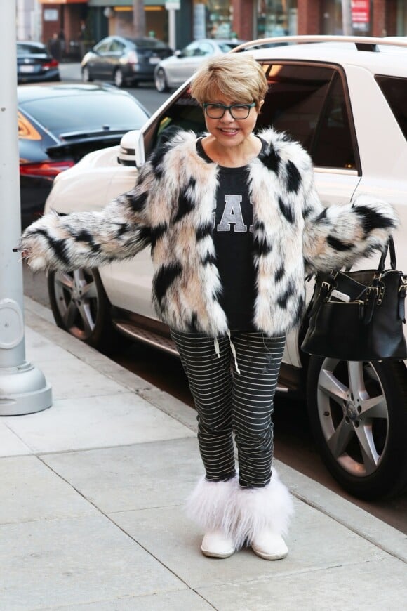 Exclusif - Pia Zadora se balade dans le quartier de Beverly Hills à Los Angeles, le 4 janvier 2018.