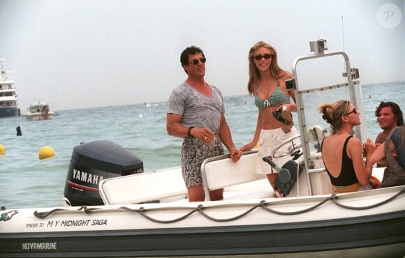 Sylvester Stallone et Jennifer Flavin - Vacances à Saint-Tropez en 1995