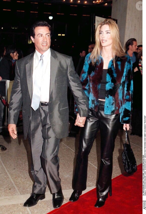 Sylvester Stallone et Jennifer Flavin - Avant-première du film The Whole Nine Yards à Los Angeles en 2000