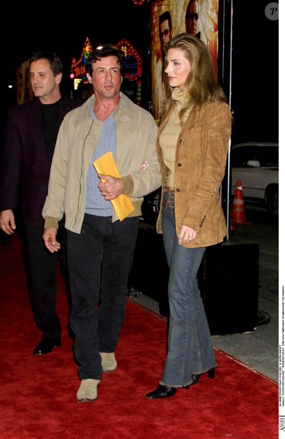 Sylvester Stallone et Jennifer Flavin - Avant-première du film 3000 Miles to Graceland à Los Angeles en 2001