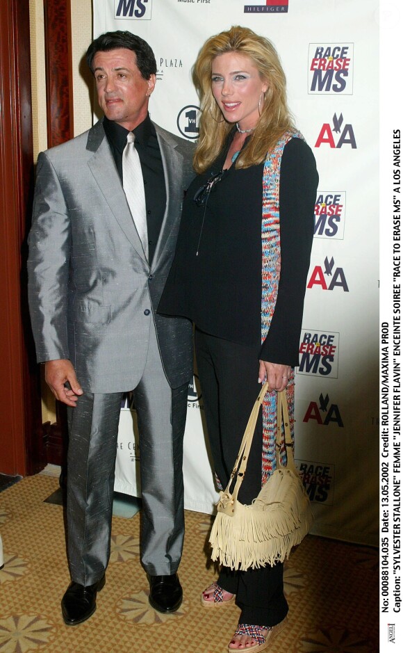 Sylvester Stallone et Jennifer Flavin - Soirée Race to Erase MS à Los Angeles en 2002