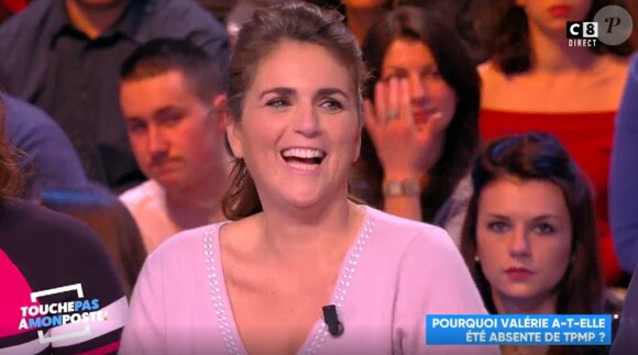Valérie Benaïm de retour dans "Touche pas à mon poste" (C8) mardi 9 janvier 2018.