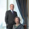 Portrait officiel du roi Juan Carlos Ier d'Espagne et de son épouse la reine Sofia. © Dany Virgili / Maison royale d'Espagne