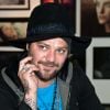 Bam Margera célèbre sa première exposition à la James Oliver Gallery, à Philadelphie, le 7 mars 2012.