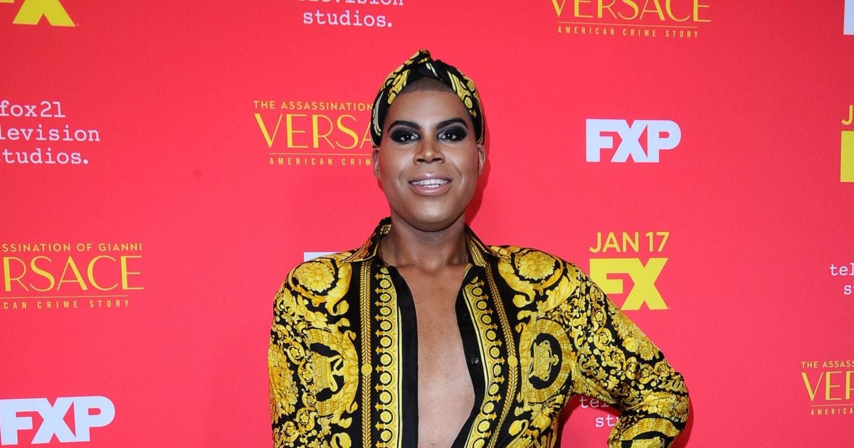 EJ Johnson dons Versace for American Crime Story premiere 