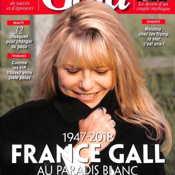 Couverture du magazine "Gala" en kiosques le 10 janvier 2018
