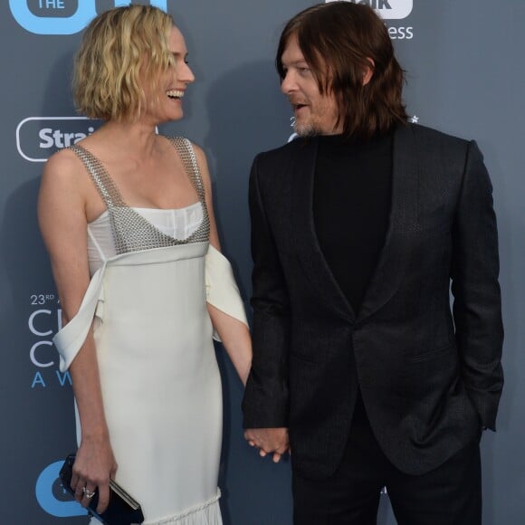 Diane Kruger et Norman Reedus lors des "23ème Critics Choice Awards" au Barker Hangar à Los Angeles, le 11 janvier 2018