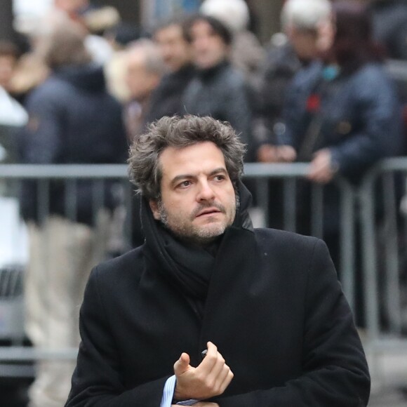 Matthieu Chedid (le chanteur M) - Arrivées aux obsèques de France Gall au cimetière de Montmartre à Paris le 12 janvier 2018.