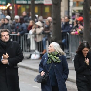 Matthieu Chedid (le chanteur M) - Arrivées aux obsèques de France Gall au cimetière de Montmartre à Paris le 12 janvier 2018.