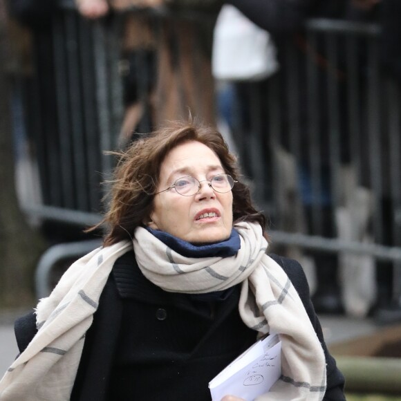 Jane Birkin - Arrivées aux obsèques de France Gall au cimetière de Montmartre à Paris le 12 janvier 2018.