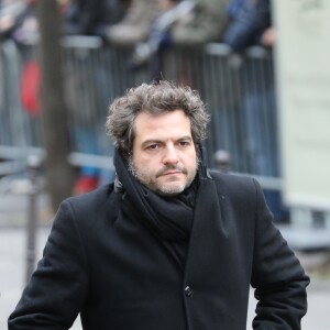 Matthieu Chedid (le chanteur M) - Arrivées aux obsèques de France Gall au cimetière de Montmartre à Paris le 12 janvier 2018.