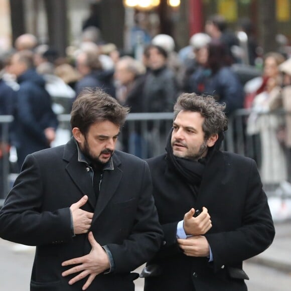 Matthieu Chedid (le chanteur M) - Arrivées aux obsèques de France Gall au cimetière de Montmartre à Paris le 12 janvier 2018.