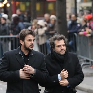 Matthieu Chedid (le chanteur M) - Arrivées aux obsèques de France Gall au cimetière de Montmartre à Paris le 12 janvier 2018.