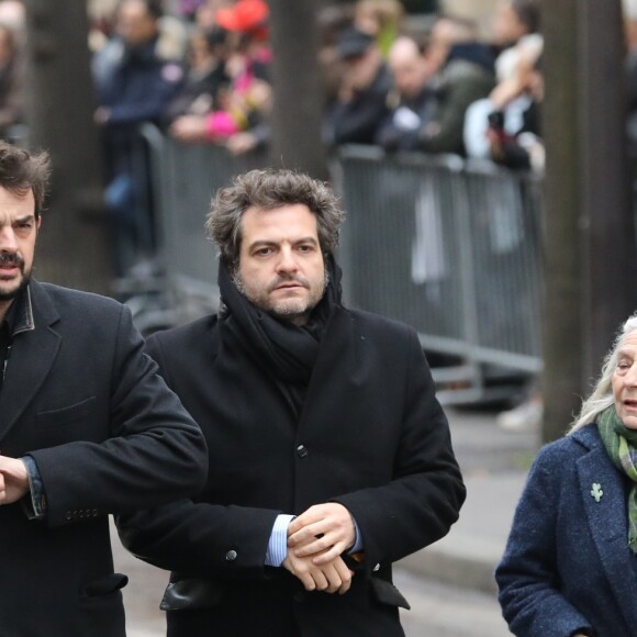 Matthieu Chedid (le chanteur M) - Arrivées aux obsèques de France Gall au cimetière de Montmartre à Paris le 12 janvier 2018.