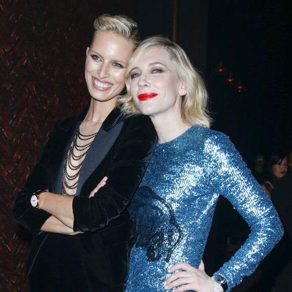 Karolina Kurkova et Cate Blanchett - Soirée de gala de présentation da la collection anniversaire à l'occasion des 150 ans d'IWC au Salon International de la Haute Horlogerie (SIHH) au Palais des Expositions et des Congrès Palexpo à Genève, le 16 janvier 2018. © Olivier Borde/Bestimage