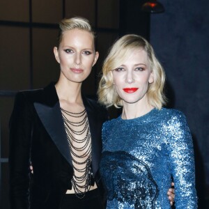 Karolina Kurkova et Cate Blanchett - Soirée de gala de présentation da la collection anniversaire à l'occasion des 150 ans d'IWC au Salon International de la Haute Horlogerie (SIHH) au Palais des Expositions et des Congrès Palexpo à Genève, le 16 janvier 2018. © Olivier Borde/Bestimage