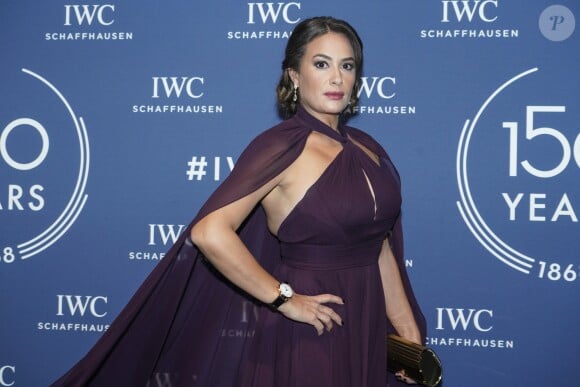 L'actrice tunisienne Hend Sabri - Soirée de gala de présentation da la collection anniversaire à l'occasion des 150 ans d'IWC au Salon International de la Haute Horlogerie (SIHH) au Palais des Expositions et des Congrès Palexpo à Genève, le 16 janvier 2018.