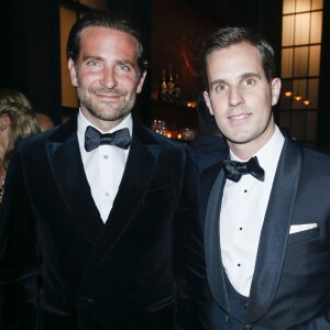 Bradley Cooper et le PDG Christoph Grainger-Herr - Soirée de gala de présentation da la collection anniversaire à l'occasion des 150 ans d'IWC au Salon International de la Haute Horlogerie (SIHH) au Palais des Expositions et des Congrès Palexpo à Genève, le 16 janvier 2018.  © Olivier Borde/Bestimage