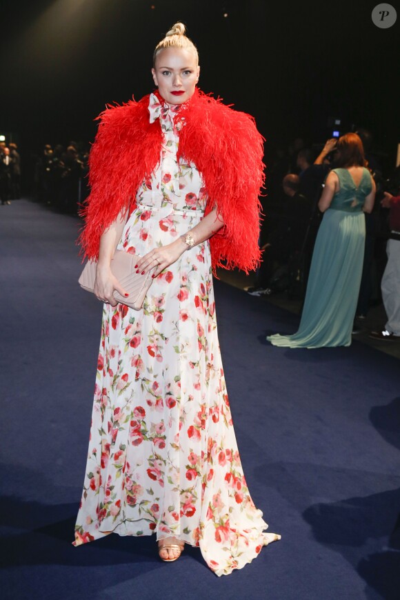 Franziska Knuppe - Soirée de gala de présentation da la collection anniversaire à l'occasion des 150 ans d'IWC au Salon International de la Haute Horlogerie (SIHH) au Palais des Expositions et des Congrès Palexpo à Genève, le 16 janvier 2018.  © Olivier Borde/Bestimage