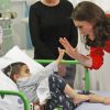 La duchesse Catherine de Cambridge, enceinte de six mois, visitait le 17 janvier 2018 la nouvelle aile à hôpital pour enfants Great Ormond Street Hospital à Londres.