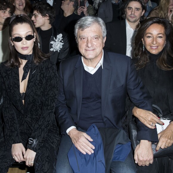 Bella Hadid, Sidney Toledano et sa femme Katia - People au défilé de mode Dior Homme Automne-Hiver 2018-2019 au Grand Palais à Paris, le 20 janvier 2018. © Olivier Borde/Bestimage