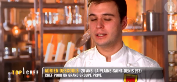 Adrien - "Top Chef 2018" sur M6. Le 31 janvier 2018.