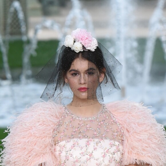 Kaia Gerber - Défilé Chanel, collection Haute Couture printemps-été 2018-2019 au Grand Palais. Paris, le 23 janvier 2018.