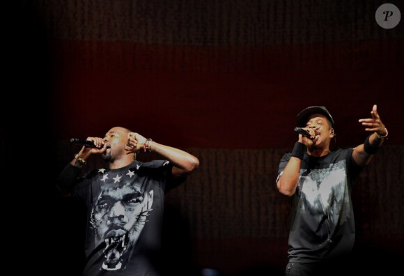 Kanye West et JAY-Z en concert à Auburn Hills. Novembre 2011.